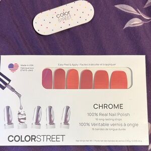 Color Street Chrome PINK! Nail Strips